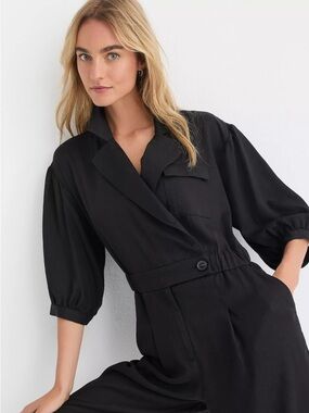 Black LOFT Jumpsuit - Stylish Women's One-Piece - size 12